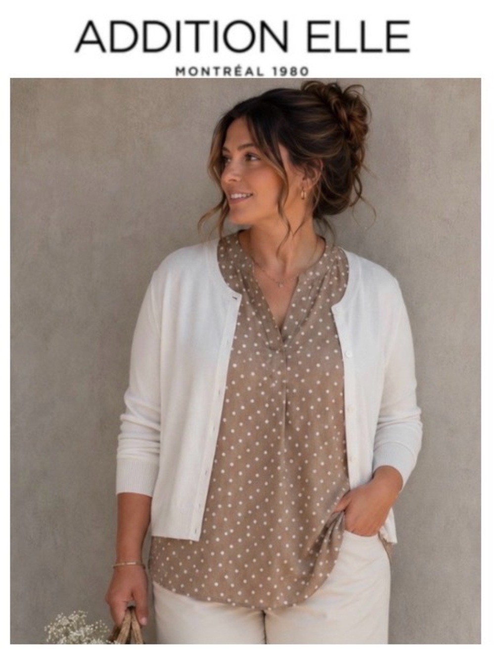 3X Addition-Elle Soft Airy Button-Front Cardigan in Winter White, New With Tags